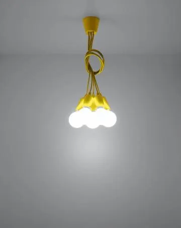 Lampa wisząca DIEGO 5 żółta