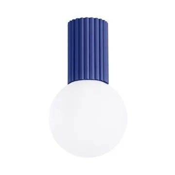 Plafon HALO ultramaryna IP44 ryflowany