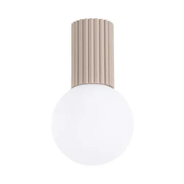 Plafon HALO taupe IP44 ryflowany