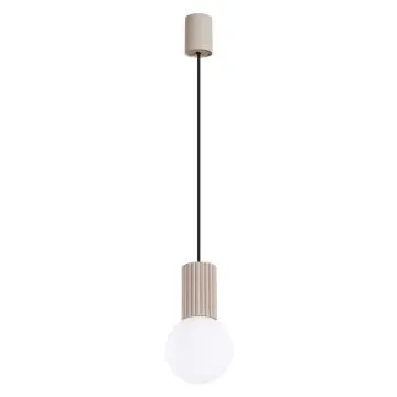 Lampa wisząca HALO 1 taupe ryflowana