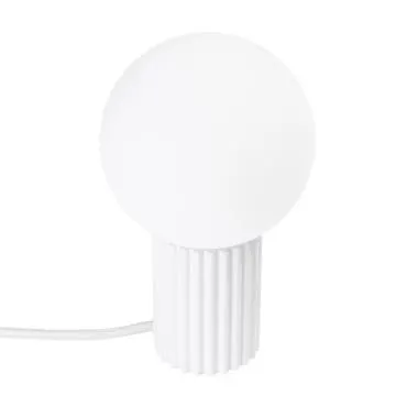 Lampa biurkowa HALO biała ryflowana