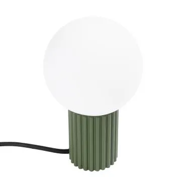 Lampa biurkowa HALO zielona oliwka ryflowana
