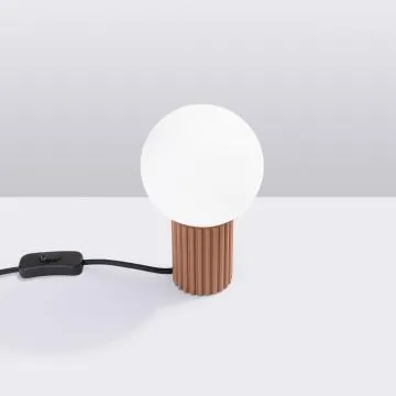 Lampa biurkowa HALO mocca ryflowana
