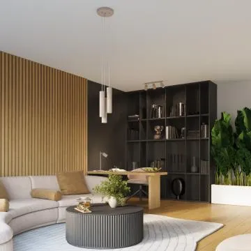 Lampa biurkowa KARBON taupe ryflowana