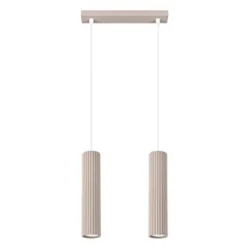 Lampa wisząca KARBON 2 taupe ryflowana