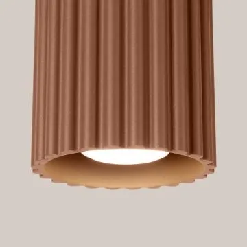Plafon AURA 1 mocca GU10 ryflowany