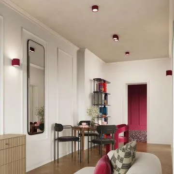 Plafon AURA 1 burgund GX53 ryflowany