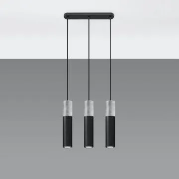Lampa wisząca BORGIO 3L czarna