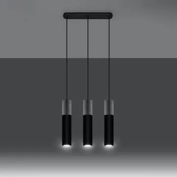 Lampa wisząca BORGIO 3L czarna