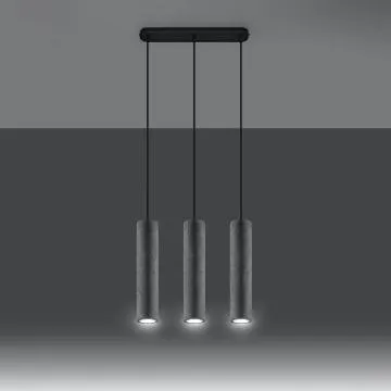 Lampa wisząca LUVO 3 betonowa