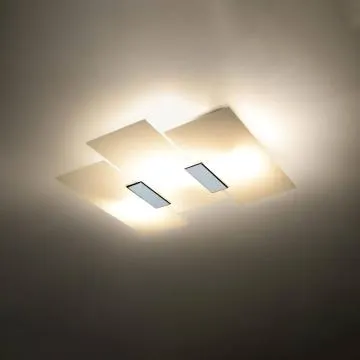 Plafon FABIANO szklany biały