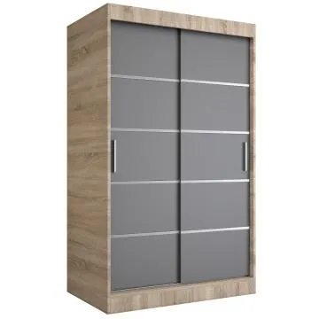 Szafa przesuwna MODUO COMFORT 120 dąb sonoma/antracyt z listwami