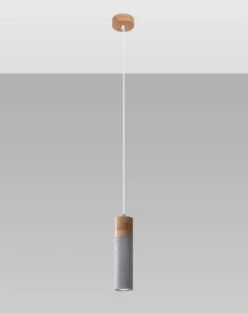 Lampa wisząca ZANE 1 szara