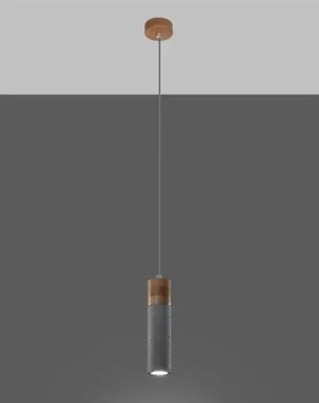 Lampa wisząca ZANE 1 szara
