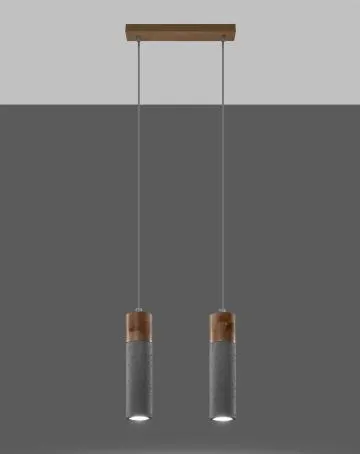Lampa wisząca ZANE 2 szara