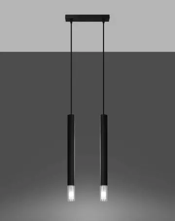 Lampa wisząca WEZYR 2 czarna