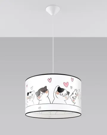 Lampa wisząca CAT 40 biała