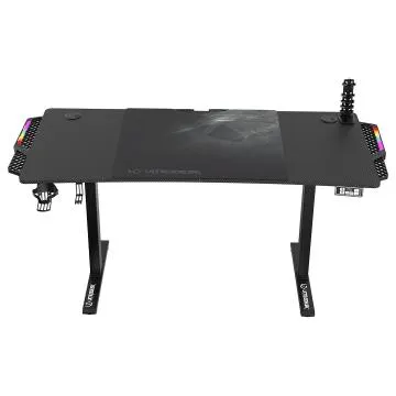 Biurko gamingowe LEVEL V2 LED czarne