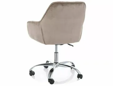 Fotel obrotowy Q-190 Velvet ciemny beż