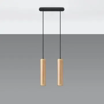 Lampa wisząca LINO 2 drewniana