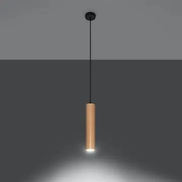 Lampa wisząca LINO 1 drewniana