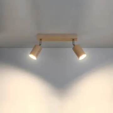 Listwa oświetleniowa 2 punktowa BERG 2 naturalne drewno