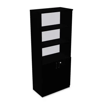 Regał biurowy EASY SPACE CABINET HO 5-OH 80cm czarny zamykany
