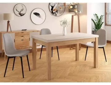Stół rozkładany PRESTO 140(218)x80 cm kaszmir/ dąb cremona torro