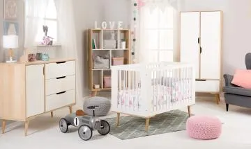 Łóżeczko dziecięce SOFIE 120x60 białe/buk