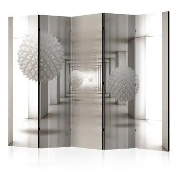 Parawan akustyczny 3D 225x172 cm 5-częściowy beżowy