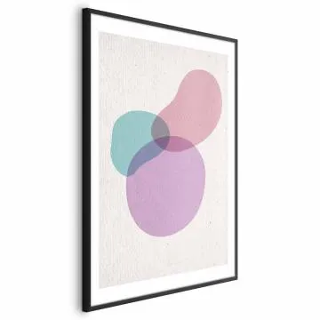 Plakat Mieszanka barw 21x30 cm z ramą czarną z marginesem