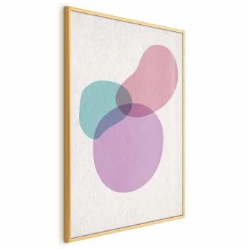 Plakat Mieszanka barw 21x30 cm z ramą złotą bez marginesu