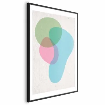 Plakat Kolorowe plamy 21x30 cm z ramą czarną z marginesem
