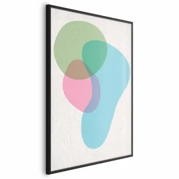 Plakat Kolorowe plamy 21x30 cm z ramą czarną bez marginesu