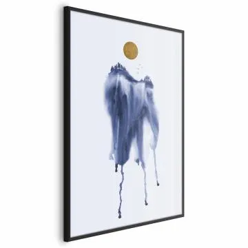 Plakat Akwarelowa abstrakcja 40 x 60 cm z ramą czarną bez marginesu