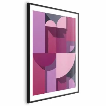 Plakat Abstrakcyjne home 60 x 90 cm z ramą czarną z marginesem