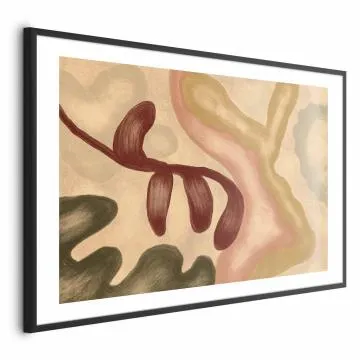 Plakat Kolorowe kształty 42x29,7 cm z ramą czarną z marginesem