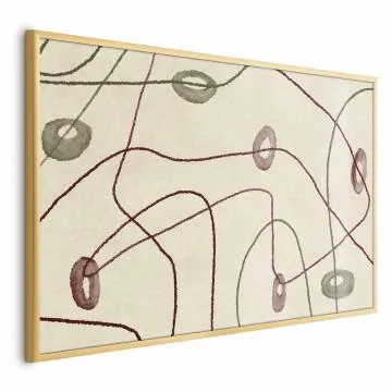 Plakat Kształty 42x29,7 cm z ramą złotą bez marginesu