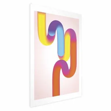 Plakat Tęczowe Rurki 40x60 cm bez ramy z marginesem