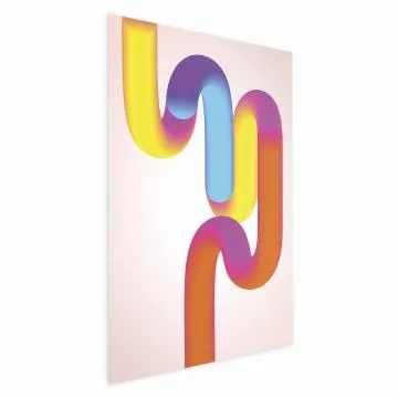 Plakat Tęczowe Rurki 40x60 cm bez ramy bez marginesu