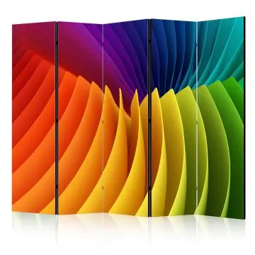Parawan jednostronny 3D 225x172 cm 5-częściowy wielokolorowy