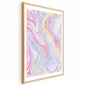 Plakat Kolorowy Sen 60x90 cm z ramą złotą z marginesem