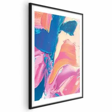 Plakat Kolorowa Ekspresja 40x60 cm z ramą czarną z marginesem