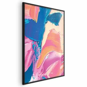 Plakat Kolorowa Ekspresja 40x60 cm z ramą czarną bez marginesu