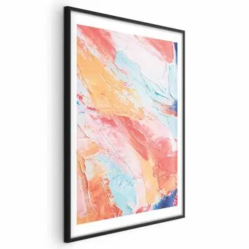 Plakat Kolorowa Harmonia 40x60 cm z ramą czarną z marginesem