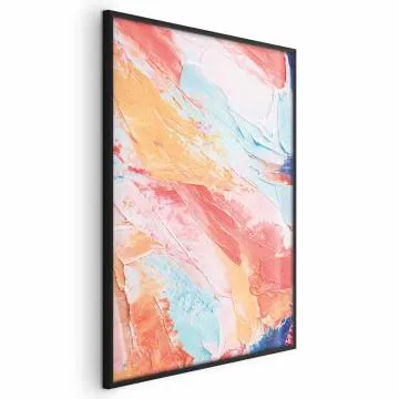 Plakat Kolorowa Harmonia 40x60 cm z ramą czarną bez marginesu
