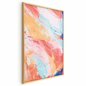 Plakat Kolorowa Harmonia 40x60 cm z ramą złotą bez marginesu