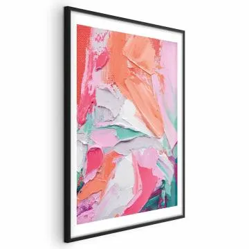 Plakat Różowa Paleta 40x60 cm z ramą czarną z marginesem
