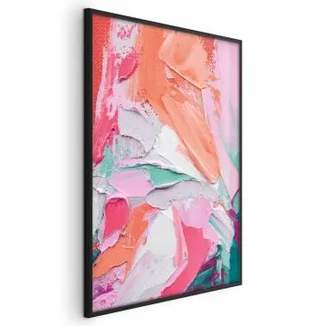 Plakat Różowa Paleta 40x60 cm z ramą czarną bez marginesu