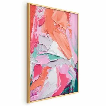Plakat Różowa Paleta 40x60 cm z ramą złotą bez marginesu
